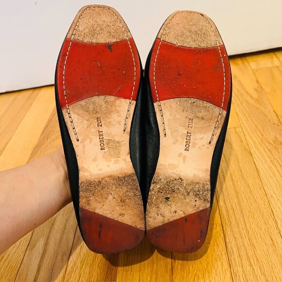 ROBERT ZUR Petra Loafers Women Sz 9 M Black Soft Leather Slip On Shoes Moccasin - Picture 10 of 16